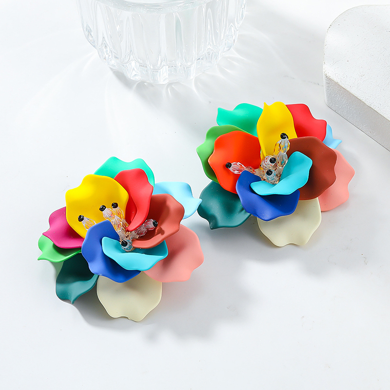 Bohemian Resort Style Handmade Floral Earrings-consonak