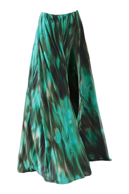 Unique Printed High Slit Beach Maxi Dress-consonak
