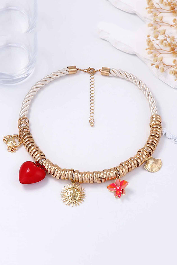 Fashionable Circle-shaped Metal Oil Drop Pendant Necklace | Consonak