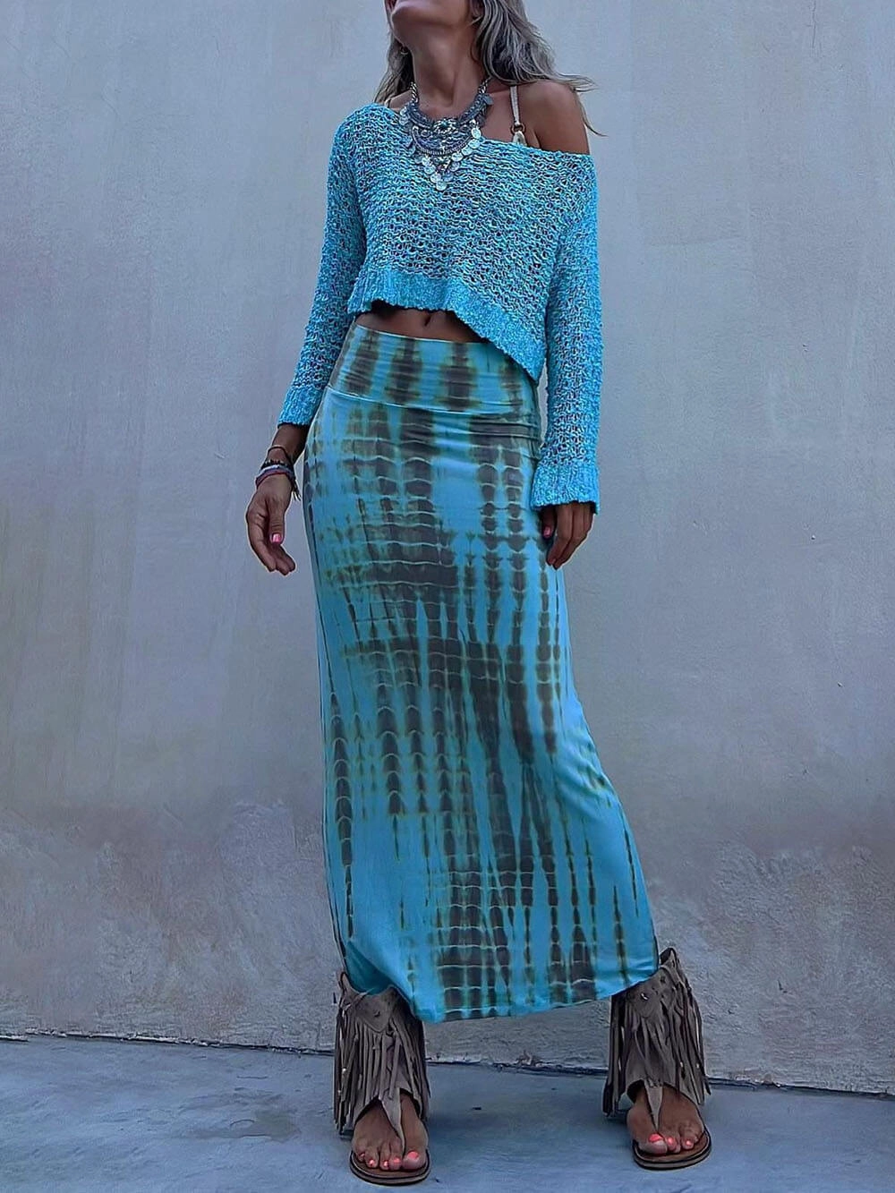 Sunny Meadow Crop Knit Cover-up Top