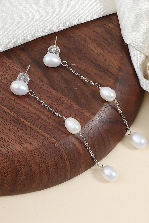 Pearl and Flower Earrings-Consonak