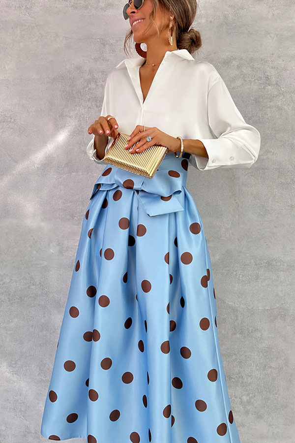Moonlight Elegance Satin Button Up Long Sleeve Relaxed Blouse-consonak