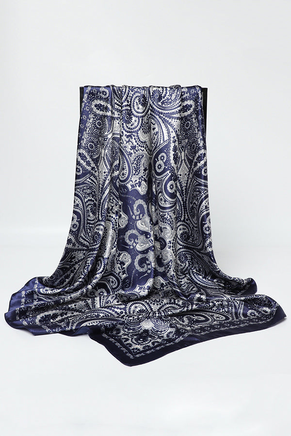 Unique Printed Retro Square Silk Scarf-consonak