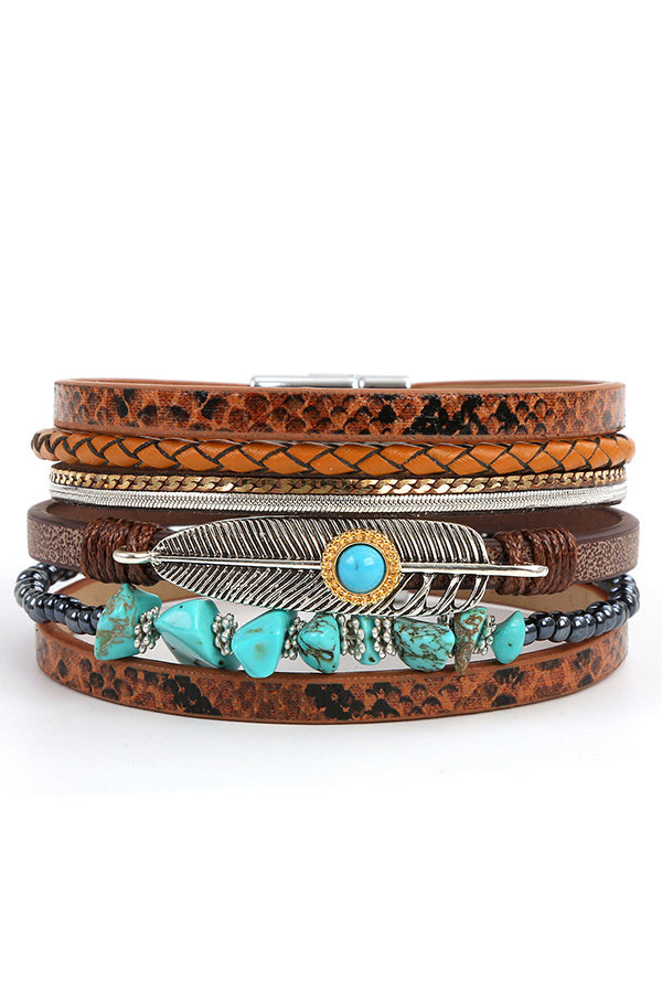 Bohemian Vintage Gravel Braided Bracelet | Consonak