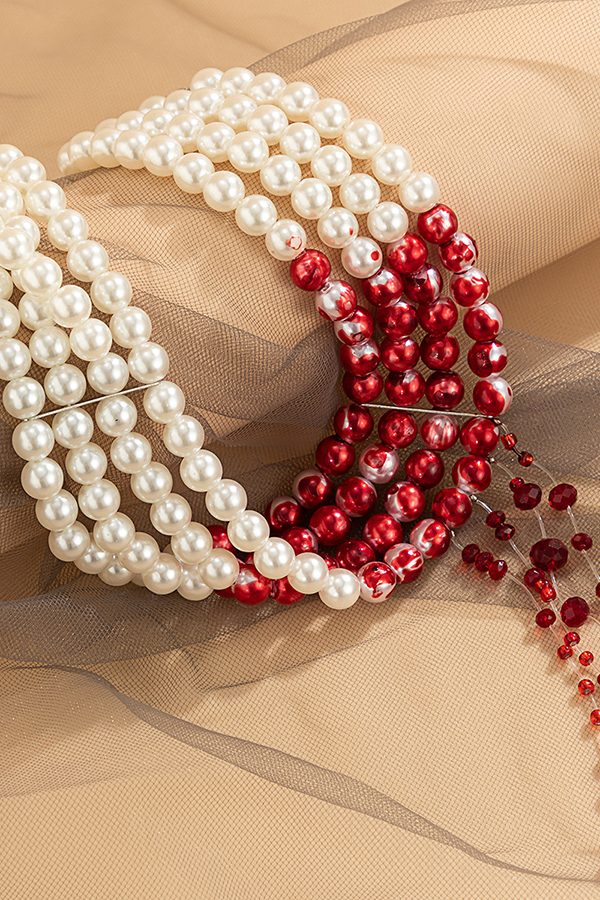 Gothic Blood Drop Tassel Halloween Personalized Necklace-consonak