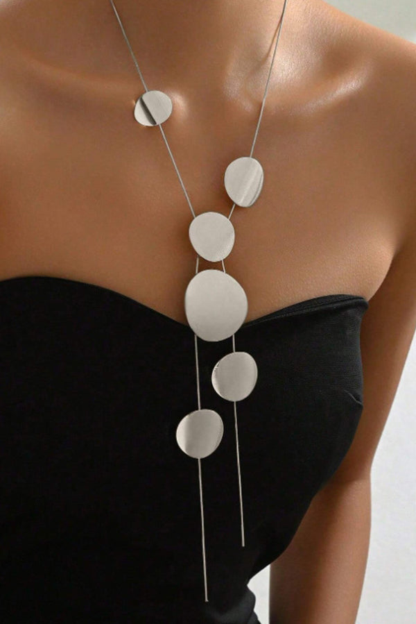 Fashionable Hollow Geometric Necklace-consonak