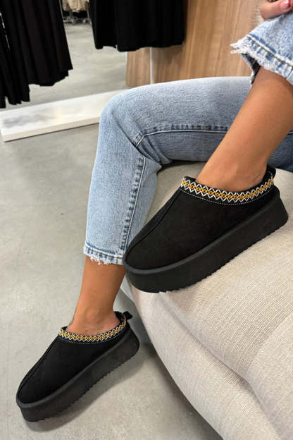 Warm Thick Sole Heelless Cotton Shoes-consonak