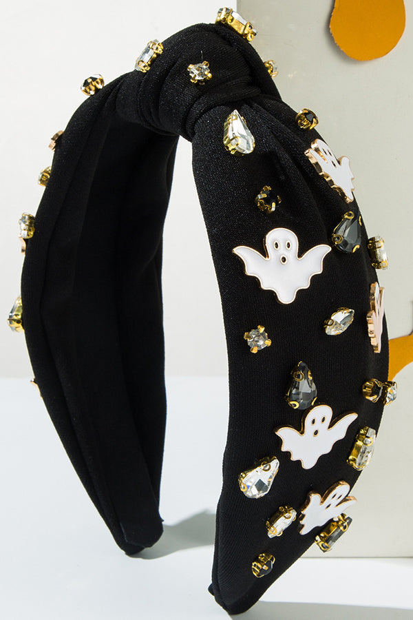 Halloween Spooky Pumpkin Skull Fabric Hair Accessory-consonak