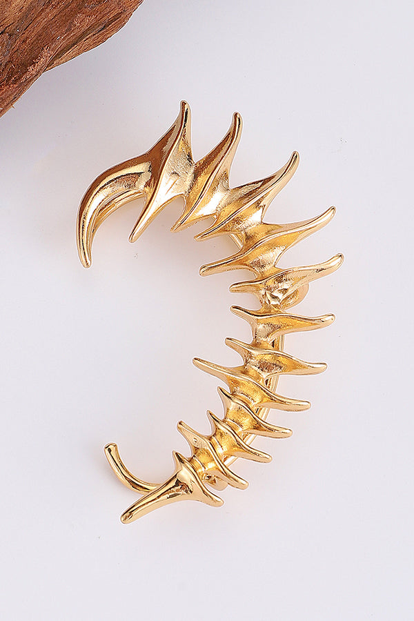 Thorn Spine Skeleton Mechanical Wind Earhook | Consonak