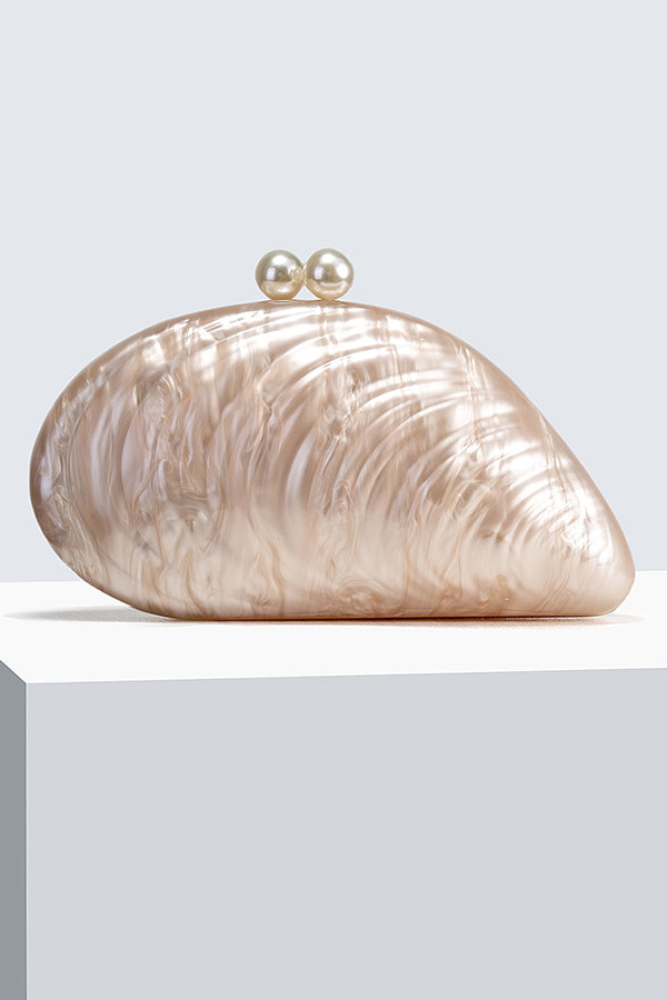 Elegant Shaped Shell Acrylic Evening Clutch-consonak
