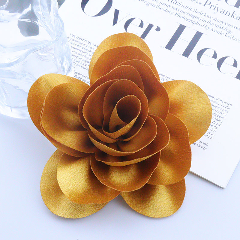 Satin Fabric Flower All-match Brooch-consonak