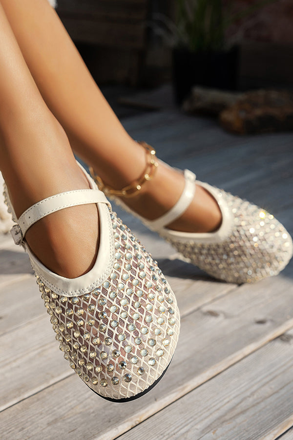 Fashionable Rhinestone Elegant French Buckle Sandals-consonak