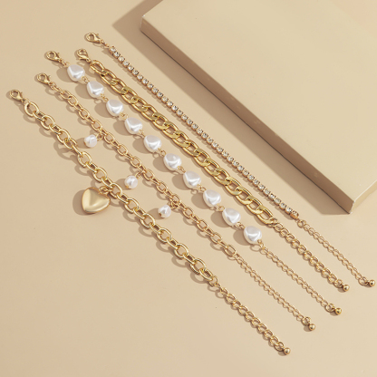 Special Shaped Imitation Pearl Vintage Baroque Bracelet-consonak