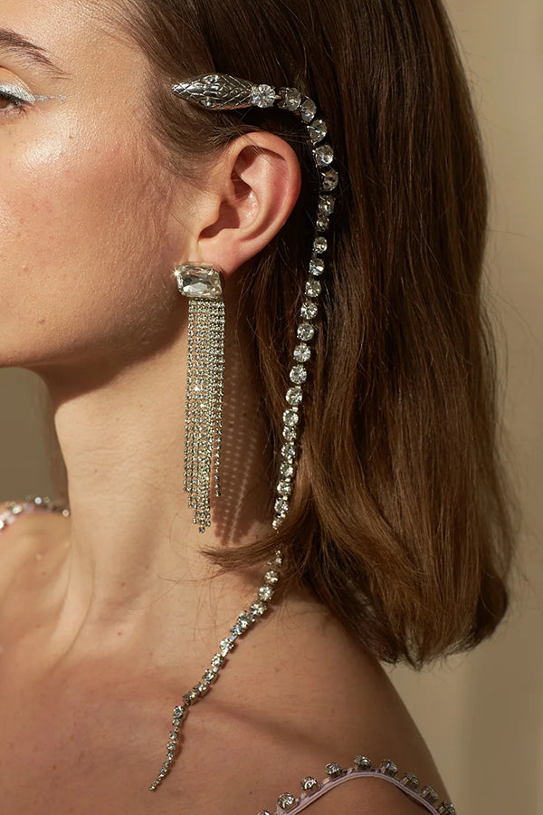 Fashionable Rhinestone Snake Chain Hair Accessories-consonak