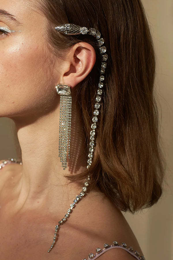 Fashionable Rhinestone Snake Chain Hair Accessories-consonak