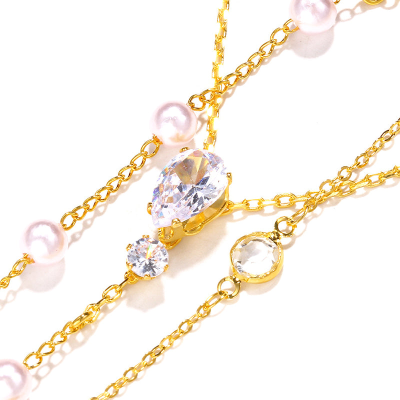 Fashion Pearl Diamond Sexy Body Necklace | Consonak