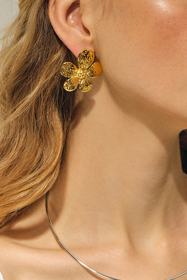 Fashionable Fresh Flower Earrings-consonak