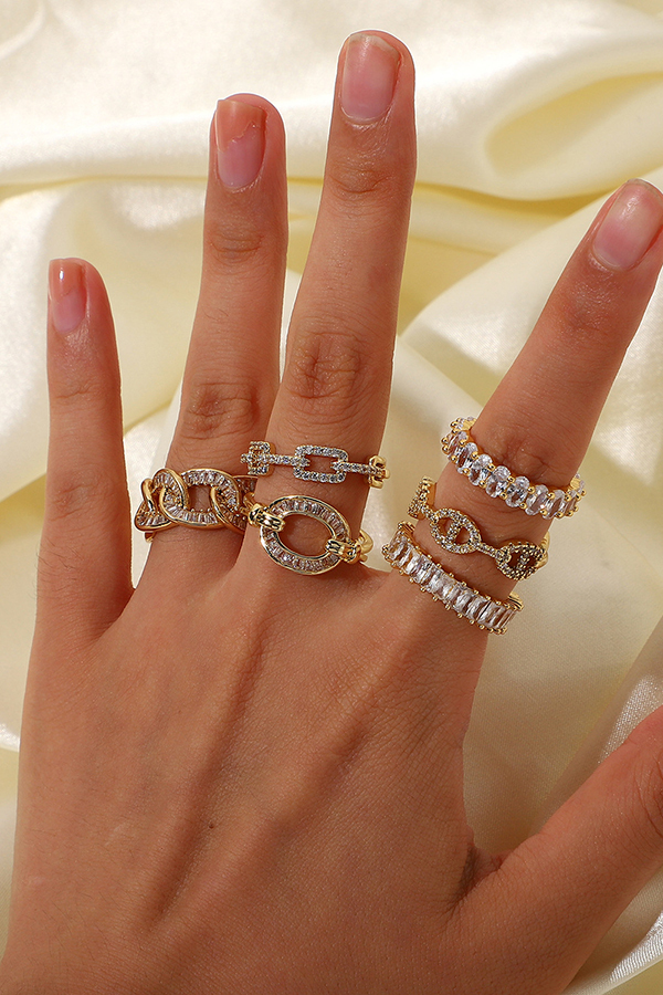 Vintage Zircon Open Ring-consonak