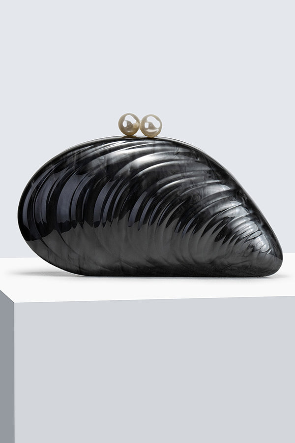 Elegant Shaped Shell Acrylic Evening Clutch-consonak