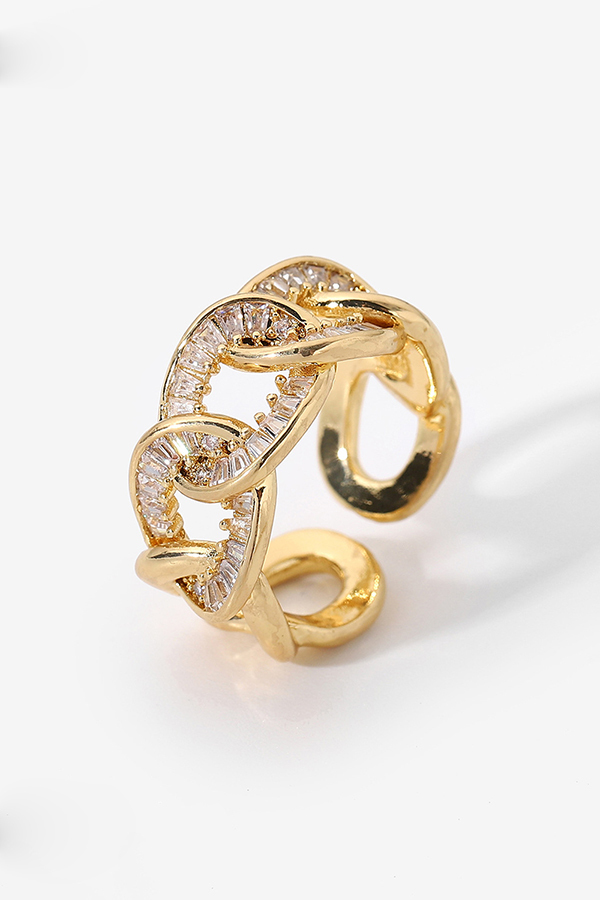 Vintage Zircon Open Ring-consonak