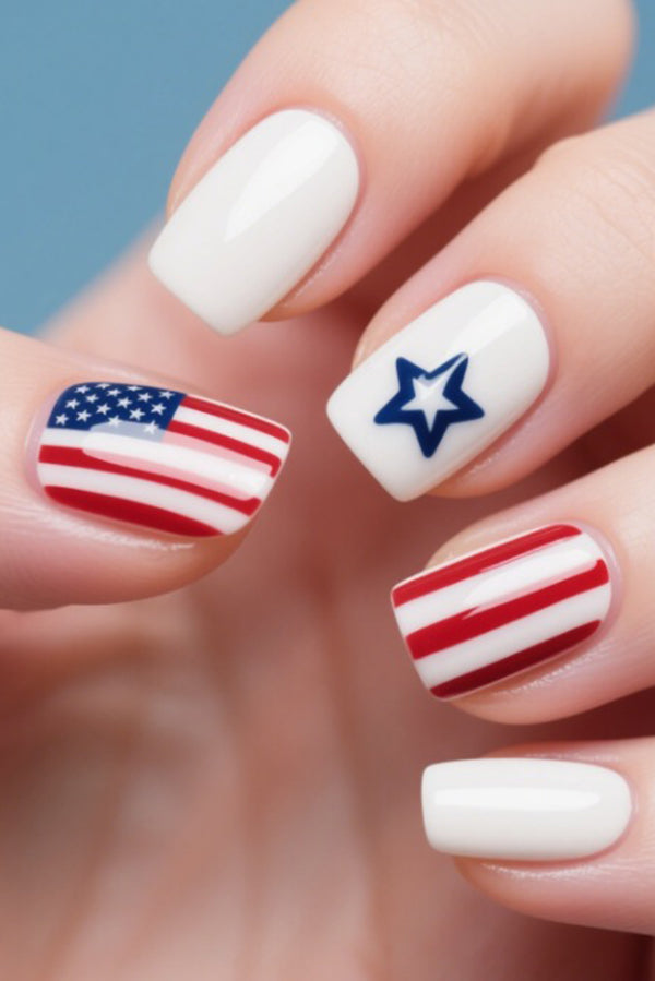 Independence Day Pattern Fashion Nail Art-consonak