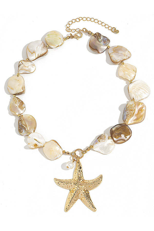 Resort Style Summer Starfish Shell Pearl Jewelry-consonak