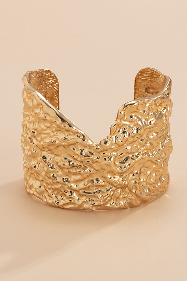 Punk Metal Style Simple Pockmarked Exaggerated Bracelet | Consonak