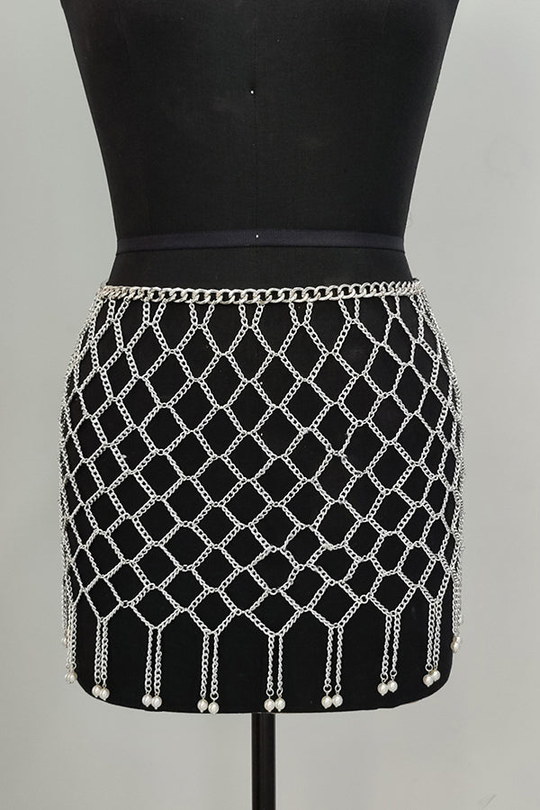 Sexy Metal Fishnet Waist Chain-consonak