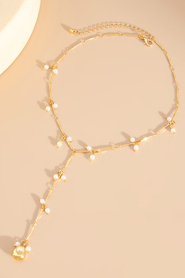 French Elegant Pearl Beaded Necklace-consonak