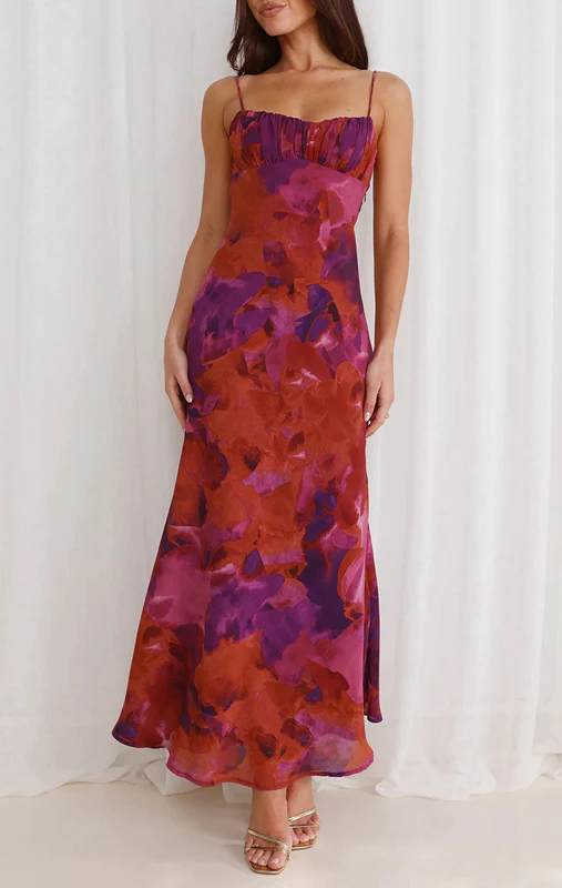 Fashion Tie-dye Backless Suspender Holiday Maxi Dress-consonak