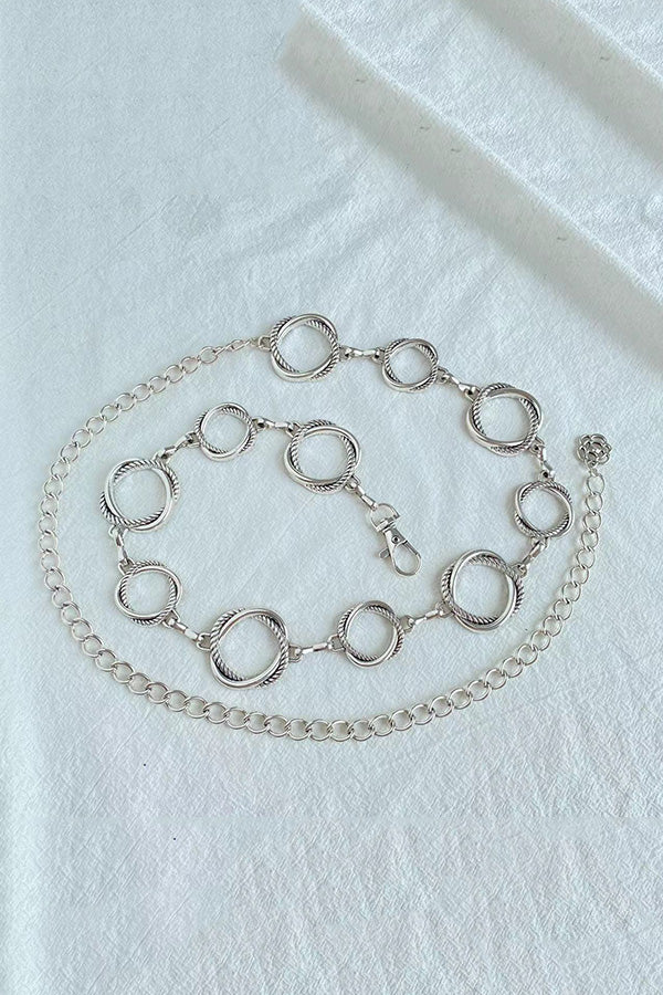Retro Metal Carved Geometric Waist Chain | Consonak