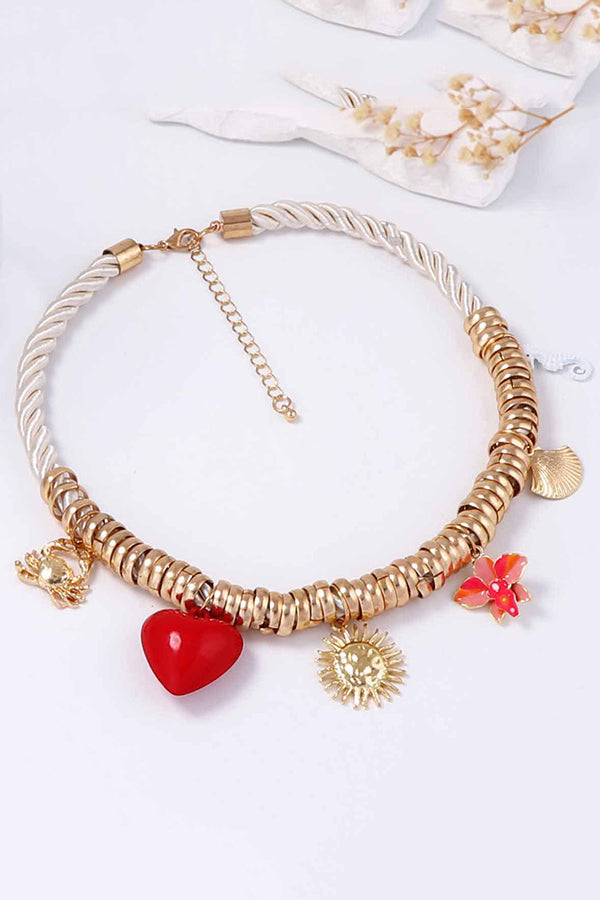 Fashionable Circle-shaped Metal Oil Drop Pendant Necklace | Consonak