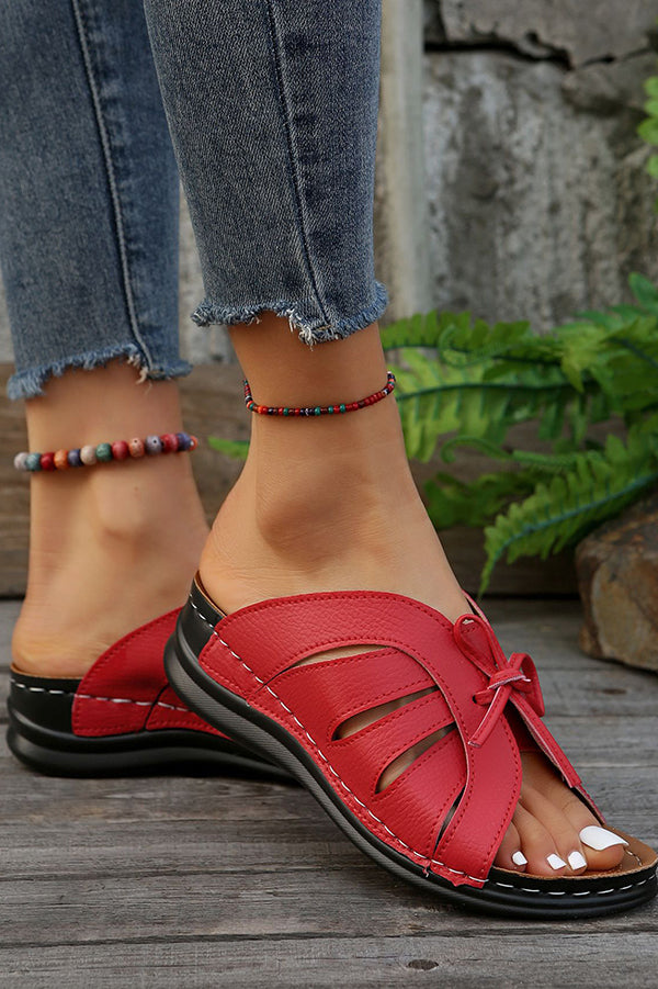 Roman Style Wedge Heel Comfortable Strappy Sandals | Consonak