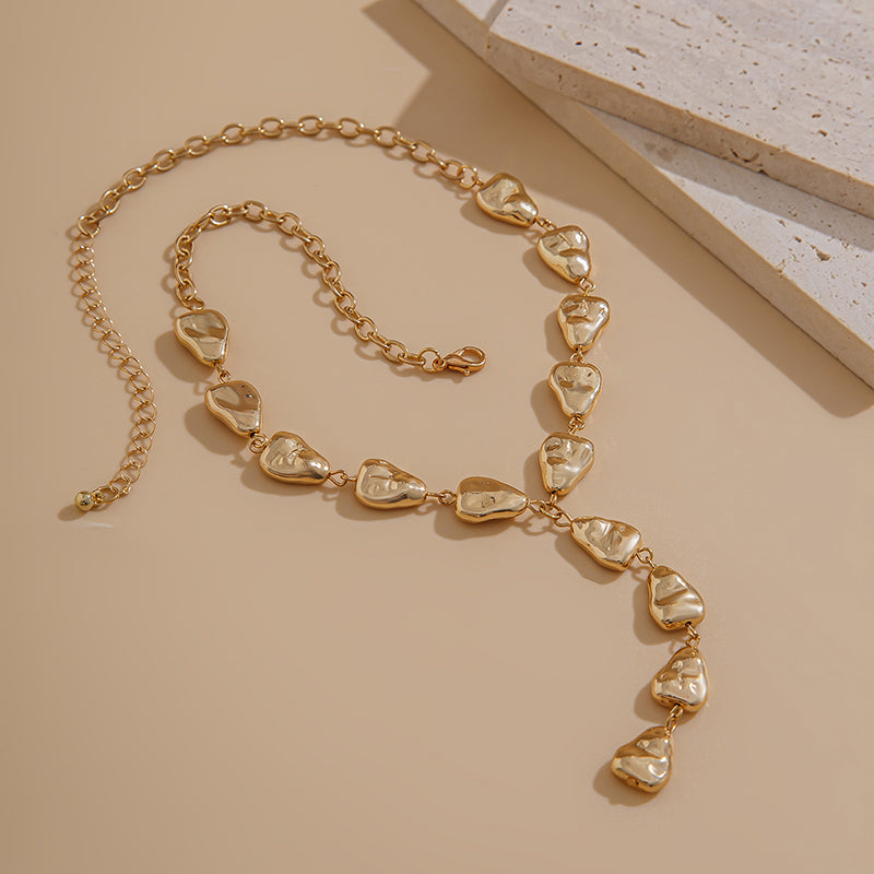 Fashion Irregular Baroque Style Teardrop-shaped Pendant Necklace | Consonak