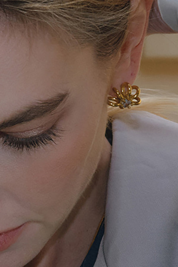 Stylish Affordable-Luxury Stainless Steel and Zircon Stud Earrings and Necklace-Consonak