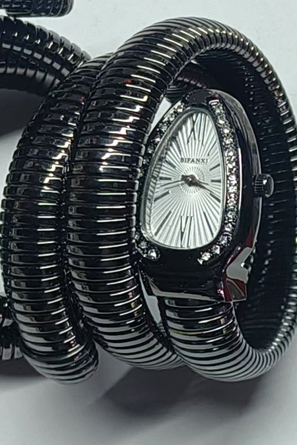 Fashionable Quartz Snake Bracelet Watch-consonak
