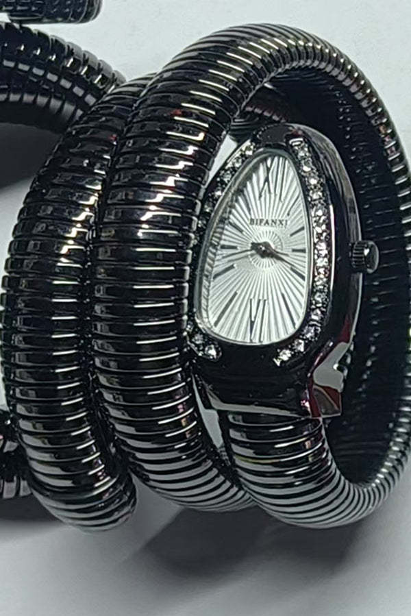 Fashionable Quartz Snake Bracelet Watch-consonak