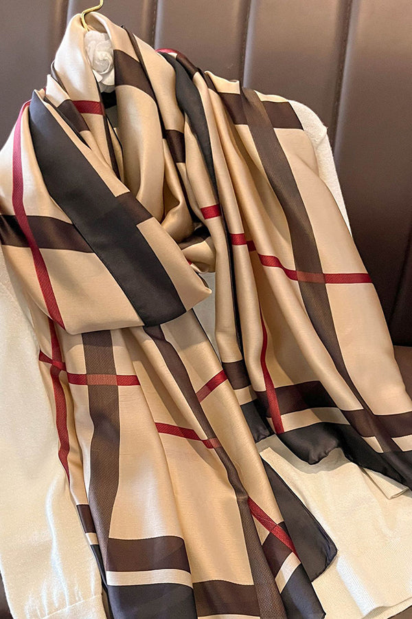 Elegant Imitation Silk Oversized Shawl Scarf-consonak