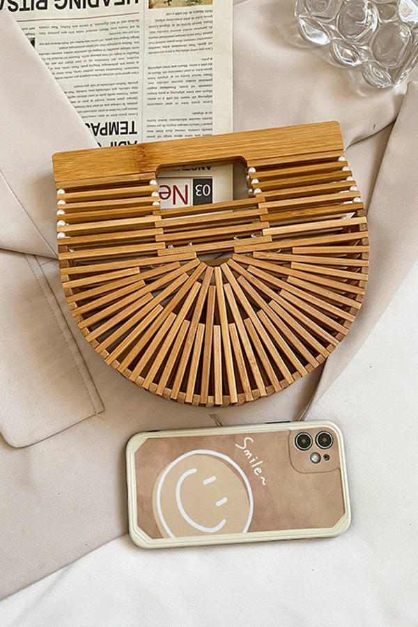 Fashionable Bamboo Pearl Handbag-consonak
