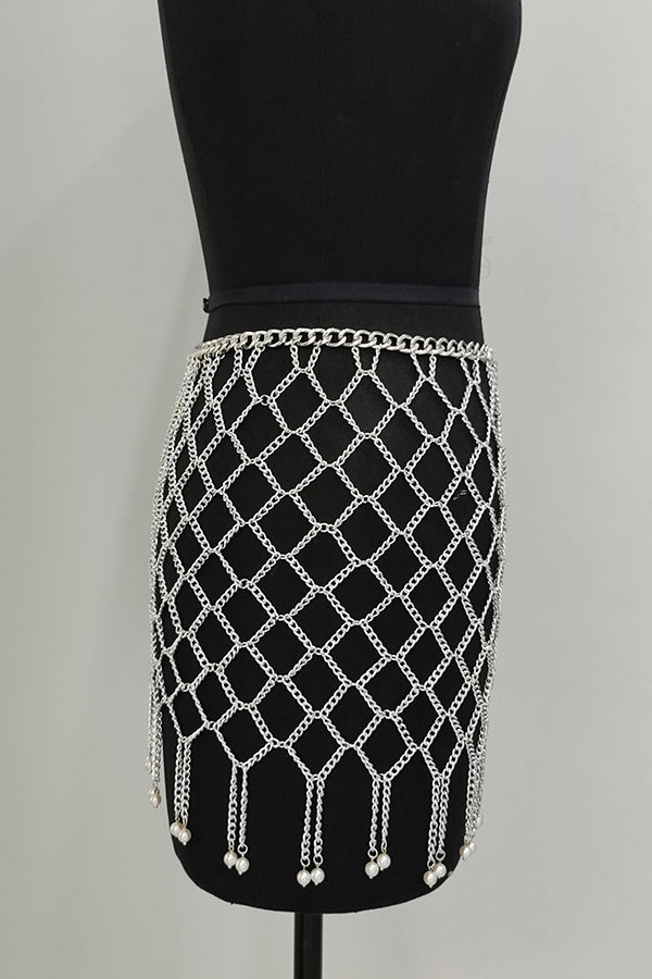 Sexy Metal Fishnet Waist Chain-consonak