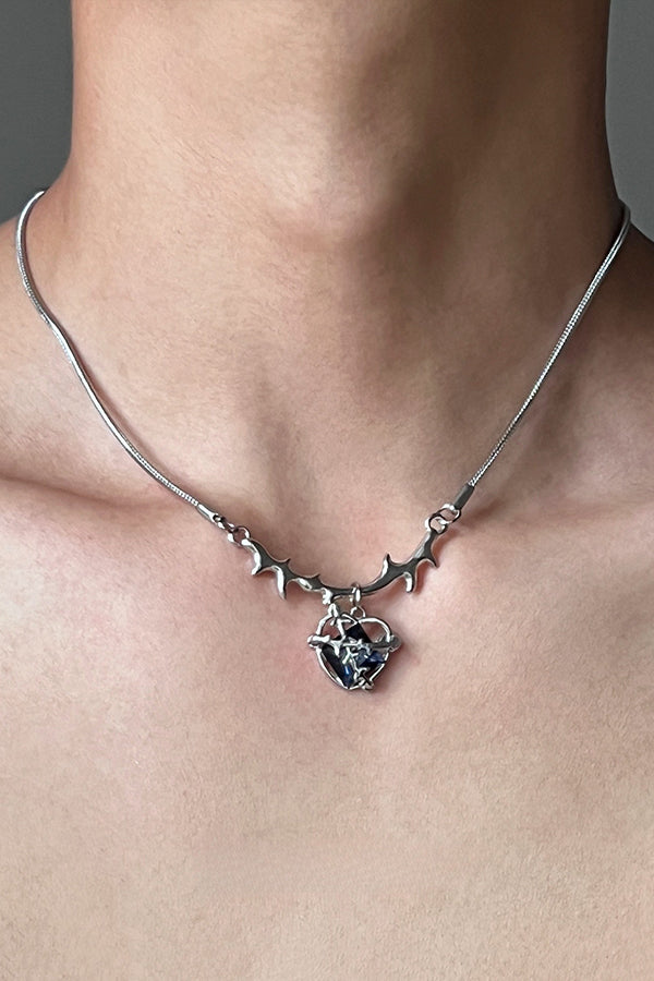 Fashionable Time Dial Metal Necklace-consonak