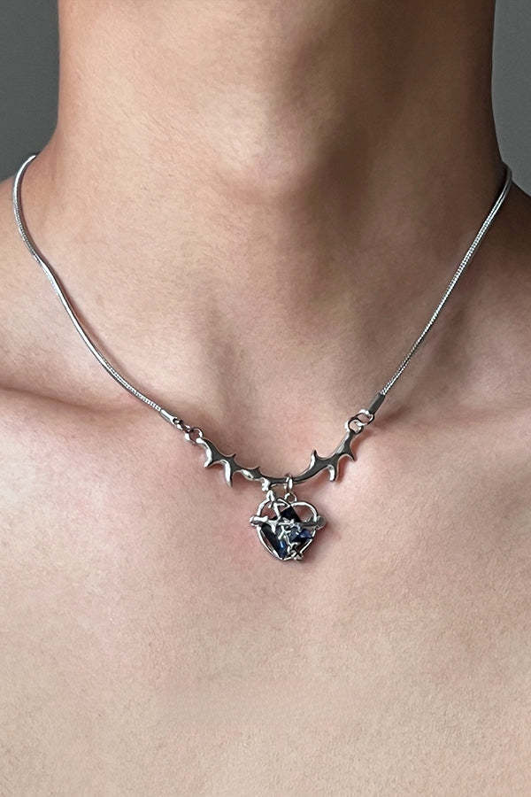 Fashionable Time Dial Metal Necklace-consonak