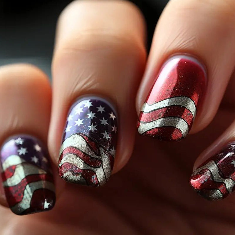 Independence Day Pattern Fashion Nail Art-consonak