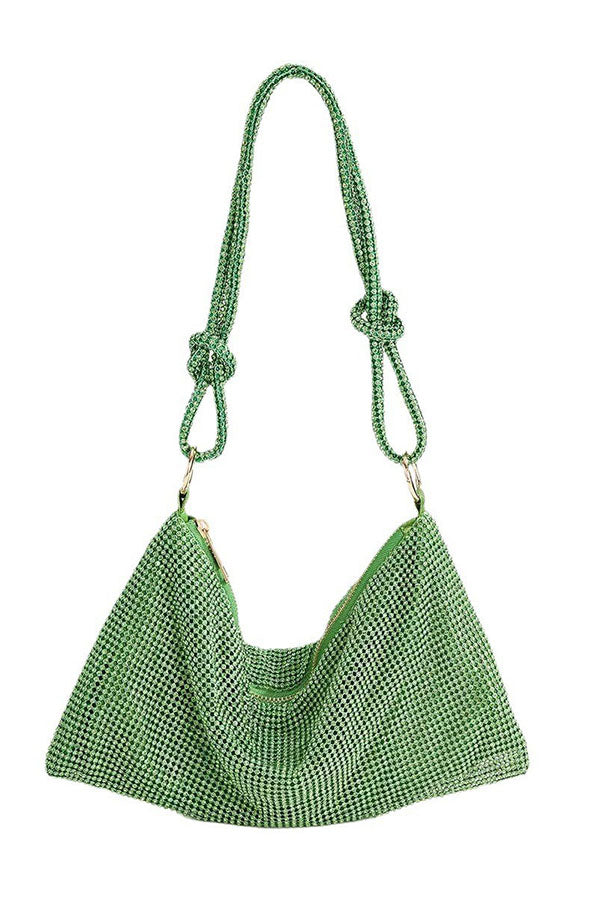 Rhinestone One-shoulder Armpit Bag-consonak