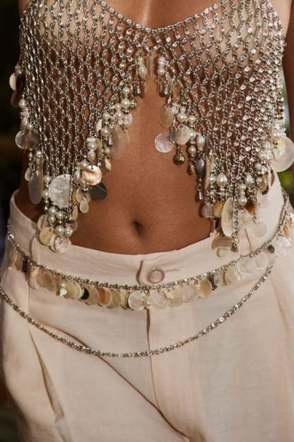 Fashion Sequin Tassel Alloy Body Chain-consonak
