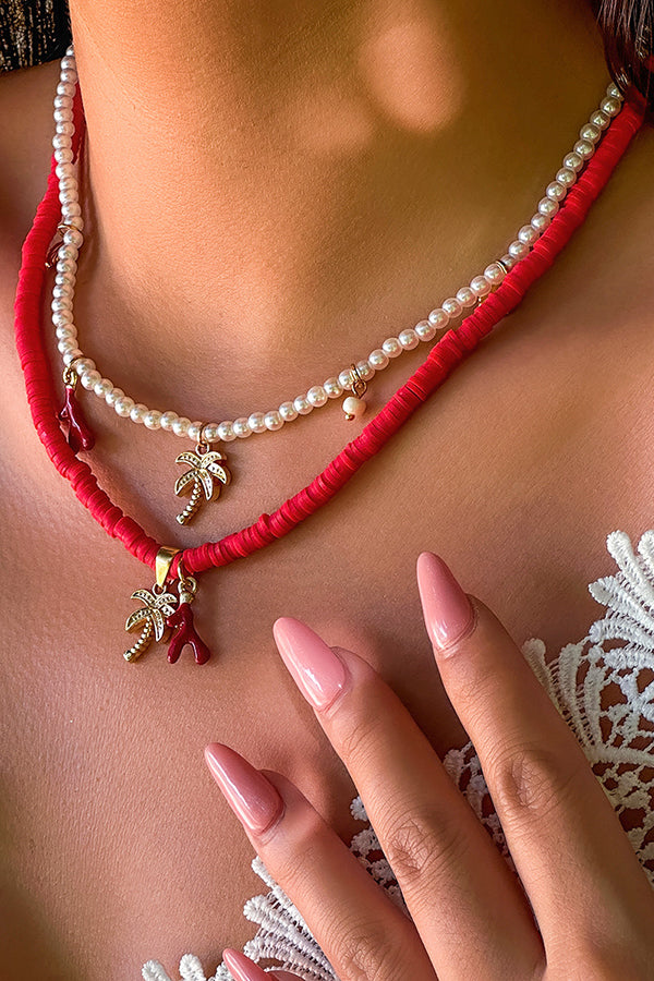 Bohemian Imitation Pearl Shell Multi-layered Necklace | Consonak