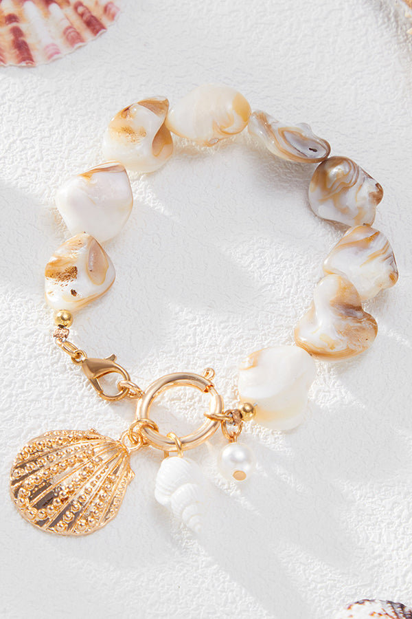 Vacation Imitation Pearl Conch Starfish Pendant Necklace Bracelet | Consonak