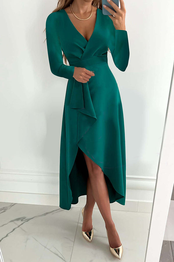 Charming Grace Ruffle Long Sleeve Midi Dress | Consonak