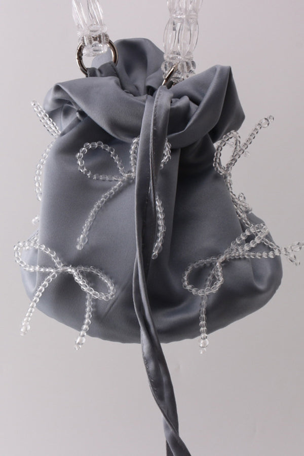 Drop-shaped Crystal-embellished Handmade Fabric Tote-consonak