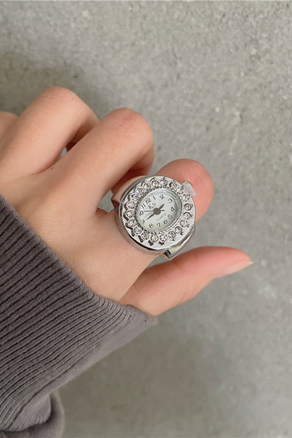Fashion Creative Simple Mini Clock Ring-consonak
